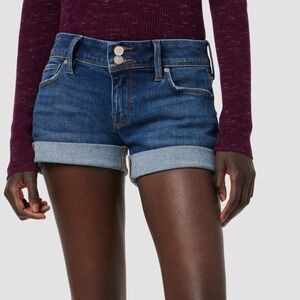 Hudson Jeans Short Shorts Hampton Cuffed Stretch Blue Jean Low Rise size 28